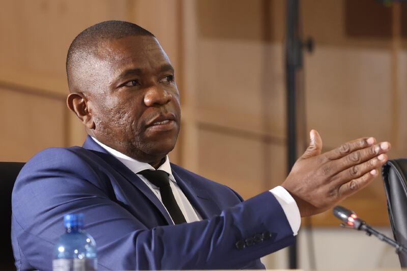 KwaZulu-Natal police commissioner Lt-Gen Nhlanhla Mkhwanazi testifies at the Madlanga commission. Picture: ANTONIO MUCHAVE