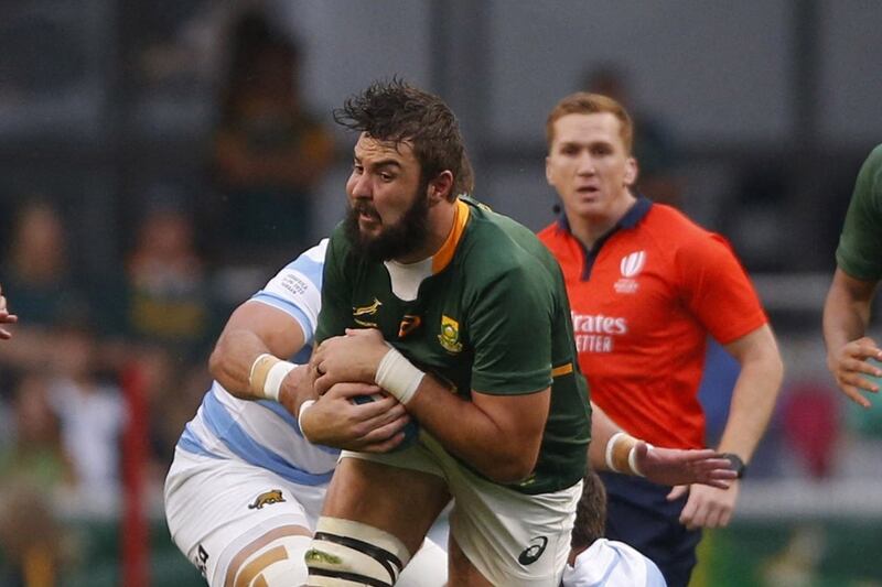 Springbok lock Lood de Jager. Picture: REUTERS/LOGAN WARD