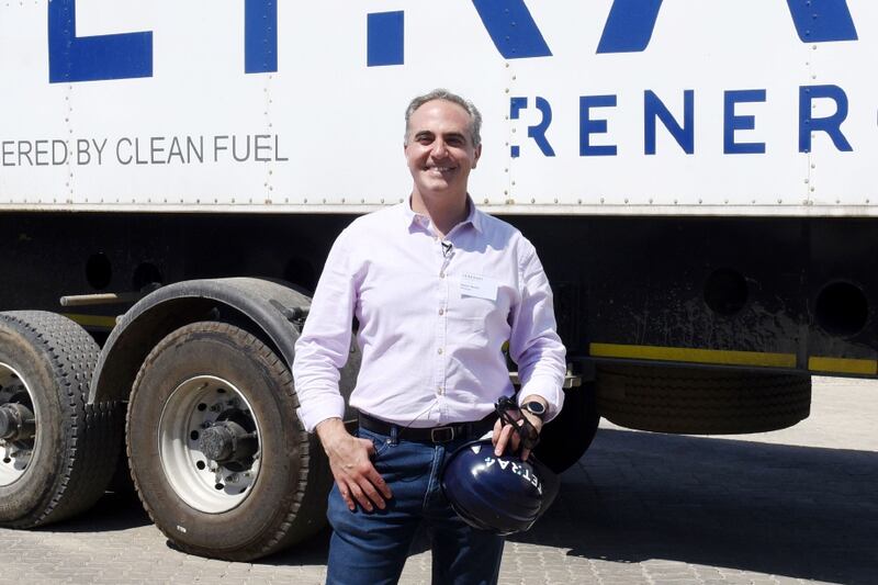 Renergen CEO Stefano Marani, pictured at the group's Virginia Gas Project in the Free State. Picture: FREDDY MAVUNDA