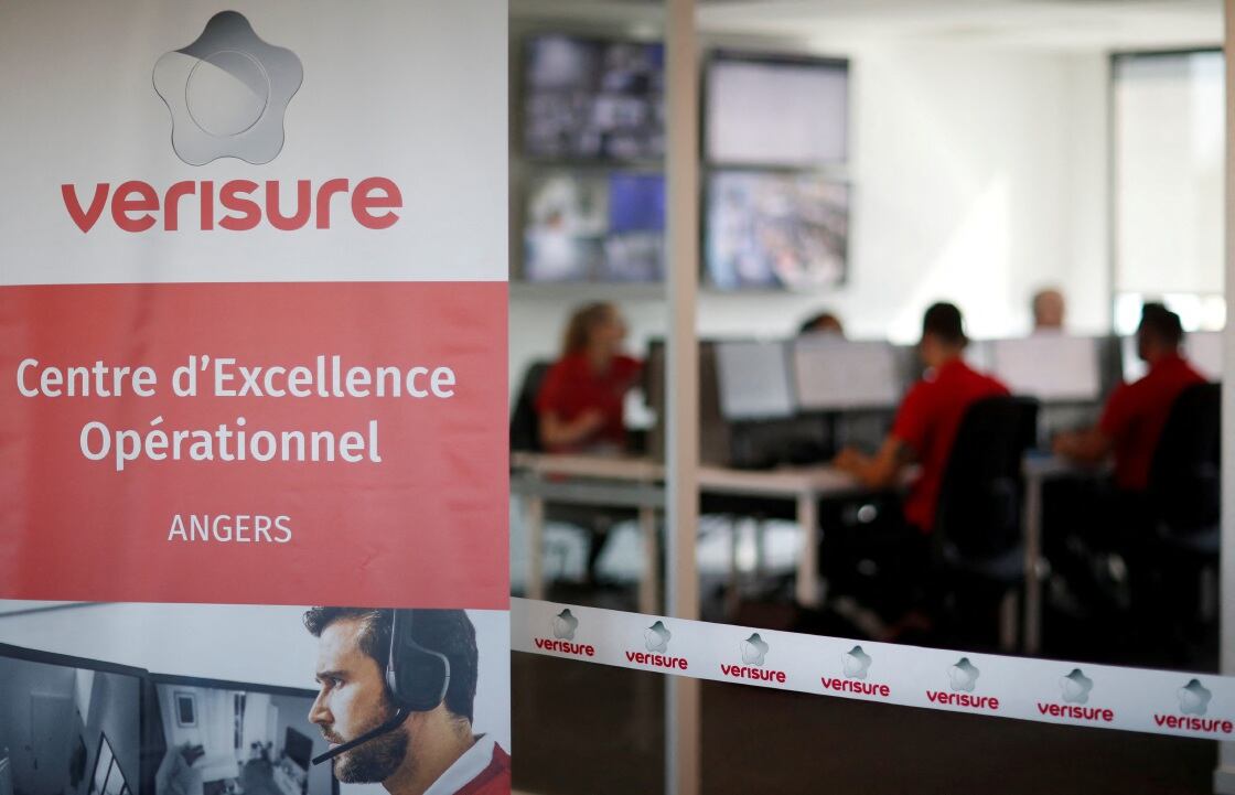 Help desk staff work on their computers at the hub of Verisure, a provider of professionally monitored security solutions, in Angers, France. Picture: REUTERS/STEPHANE MAHE