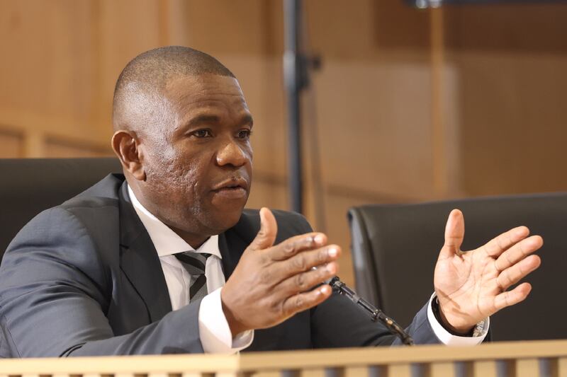 KwaZulu-Natal police commissioner Lt-Gen Nhlanhla Mkhwanazi testifying at the commission of inquiry into criminality, political interference and corruption in the criminal justice system. Picture: ANTONIO MUCHAVE